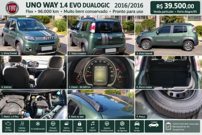 Fiat Uno WAY 1.4 EVO Fire Flex 8V 5P 2016