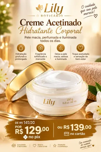 Hidratante lily acetinado