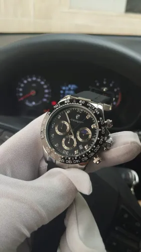 Relógio Poedagar Com Pulseira Silicone-Preto