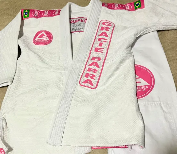 Kimono Gracie Barra infantil rosa M3