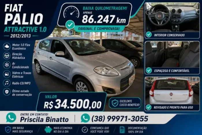 Fiat Palio Attractive 1.0 EVO Fire Flex 8V 5P 2013