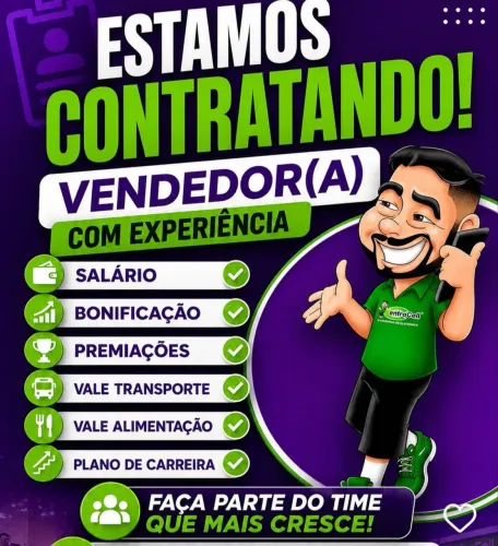 VAGA PARA VENDEDOR(A)
