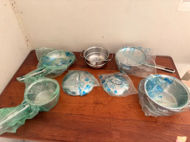 Jogo de Panelas de Aço Inox Indução Tramontina 5 Peças Allegra