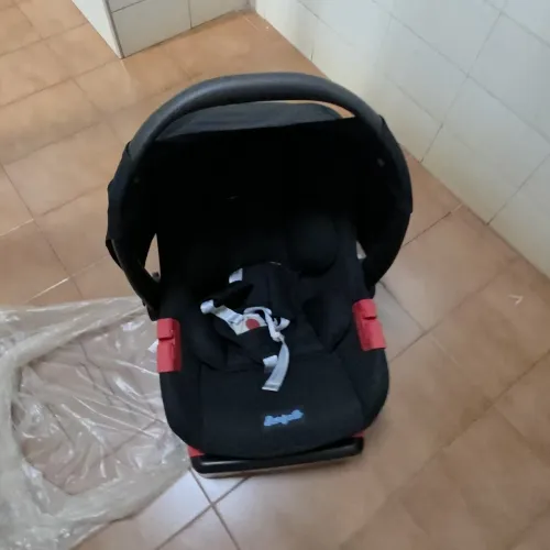 bebê conforto galzerano com base carro novo