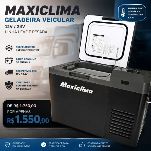 ? PROMOÇÃO IMPERDÍVEL - GELADEIRA VEICULAR MAXICLIMA 12V/24V ?