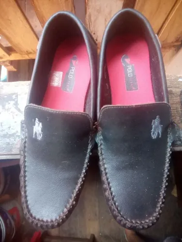 Mocassim Masculino Polo Com Bordado Preto<br><br>