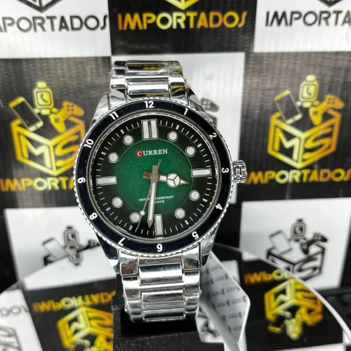 CURREN 8450 Masculino - Relógio Social Esportivo em Aço