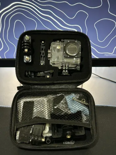 Kit de Câmera de Ação Completo + Case + Diversos Acessórios - Só R$ 100