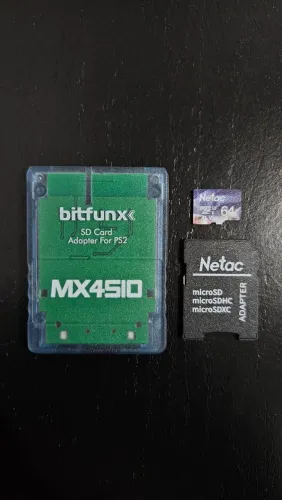 MX4SIO para PS2 + Cartão de Memória 64gb