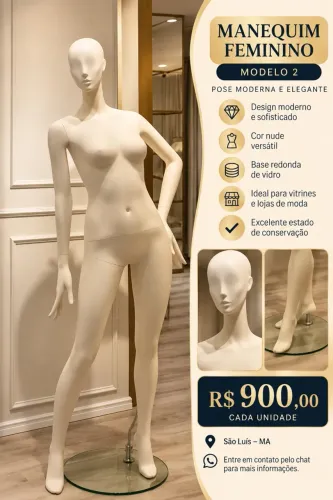 Manequim Feminino Premium - Mão na Cintura | R$ 900