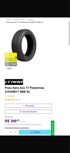 pneu aro 17 215/55r17 98w xl