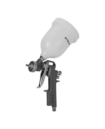 PISTOLA PINTURA TANQUE ALTO BICO 1.2-1.5-1.8MM 1-4POL 600ML STELS