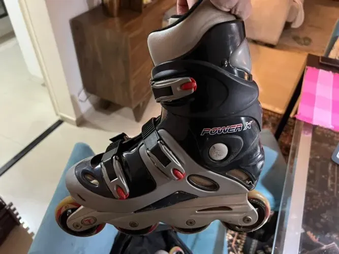 Patins Roller Fun Team + Kit Completo de Proteção Tam. 35