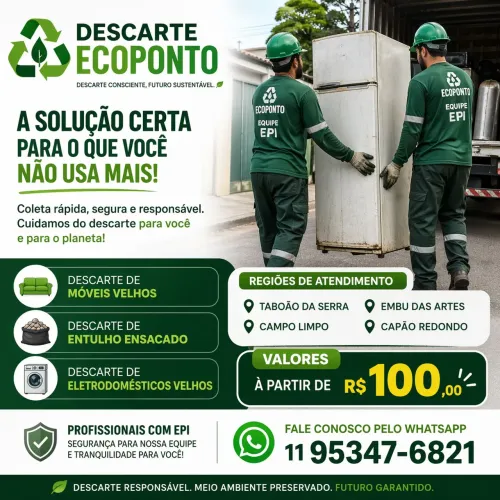 DESCARTE DE MÓVEIS ECOPONTO