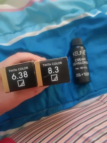 Tinta Color Keune 6.38 e 8.3