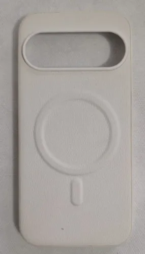 Capa branca estilo couro Google Pixel 10/10 pro