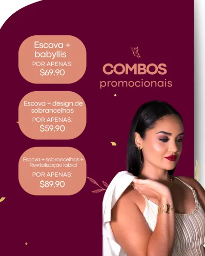 Design de sobrancelhas e escova