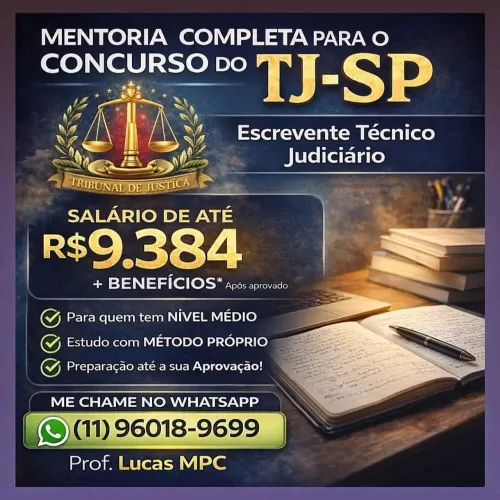 Mentoria para o Concurso de Escrevente do TJ