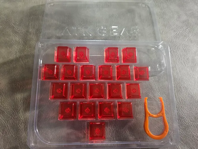 ATK Keycaps Coração Translúcido