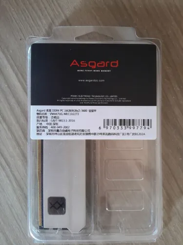 MEMÓRIA DDR4 8GB 3600MHZ ASGARD