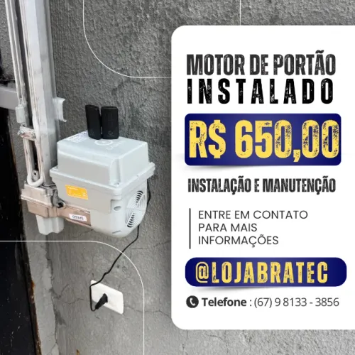 Motor de portão eletrônico de 8 segundos (instalado)