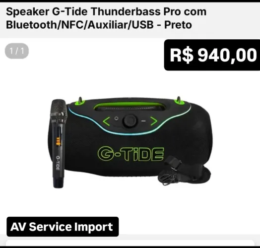 Caixa de som G-tide - AV Service Import 