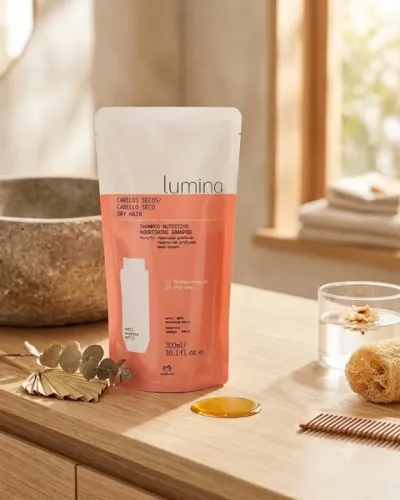 Refil Shampoo Nutritivo para Cabelos Secos Natura Lumina 300 ml