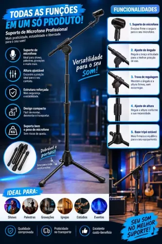 Tripé pra microfone