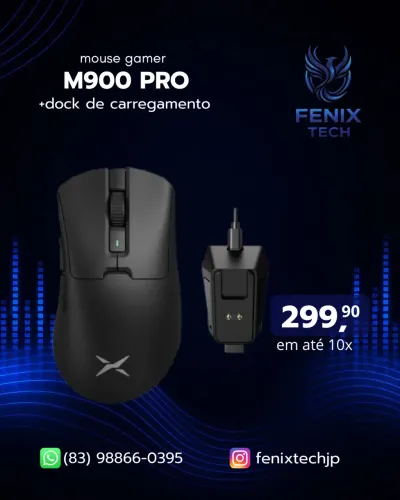 MOUSE GAMER M900 PRO +dock carregamento (NOVO)