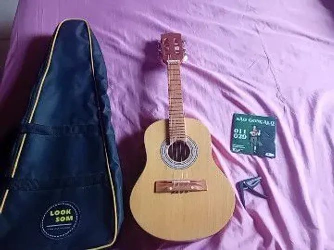 CAVAQUINHO ROOS 054 PRATICAMENTE NOVO + CAPA + CAPOTRASTE + CORDAS