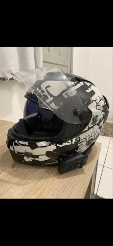 Capacete Shark Speed-r Charger + intercomunicador V6