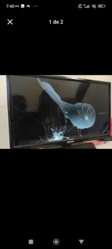 TV SEMP 24 POLEGADAS QUEBRADA 