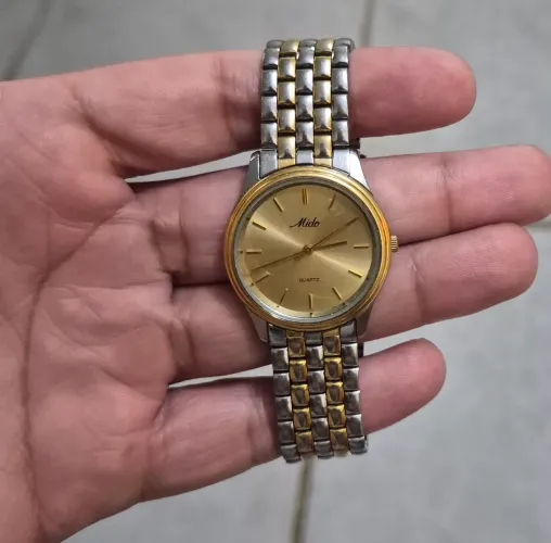 Relógio mido quartz pulseira grão de arroz mista 