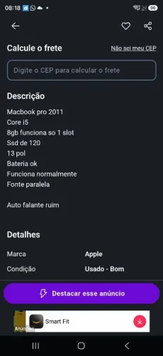 Macbook pro 2011 i5 