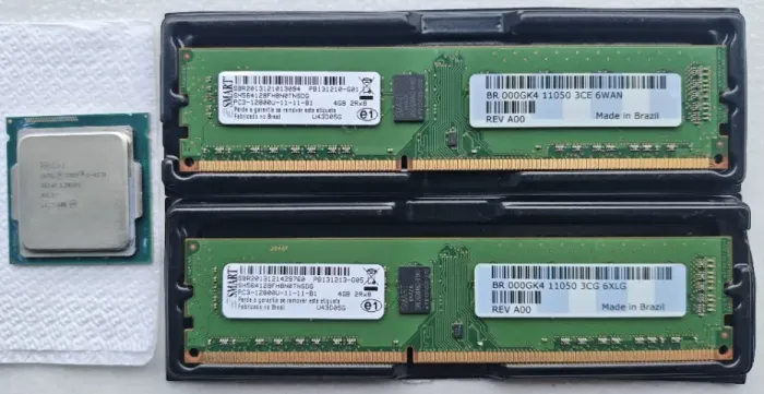 Kit i5 4570 + 8GB(4+4) de Memória DDR3 1600MHz Smart
