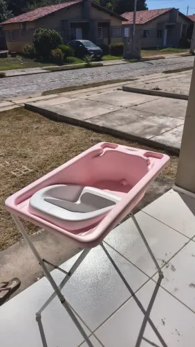 BANHEIRA GALZERANO ROSA COM SUPORTE