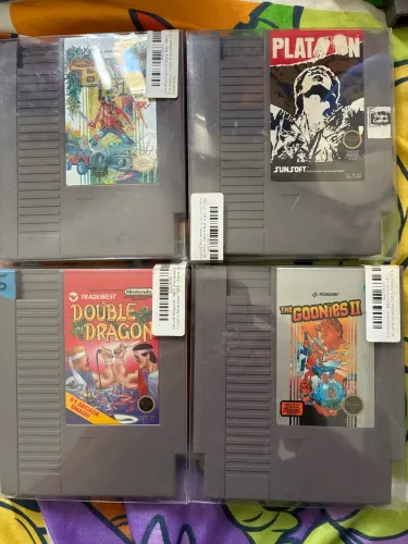 Originais NES The Goonies II, Double Dragon, Platoon e Bayou Billy - consultar valores !