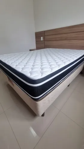 Cama box de casal castor White Black 33 D