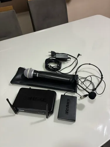 Microfone Shure SVX24/PG28 Dinâmico Cardioide cor preto + body pack svx1