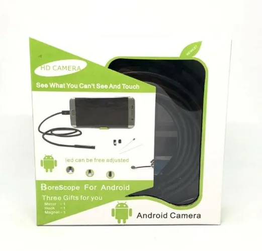 Câmera Borescope Lente HD de 7mm Endoscópio Para Inspeção 6 Leds Novo na Caixa
