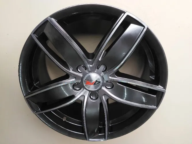 Rodas Aro 17 4R Racing Wells 5x114 17 46 Grafite Diamantada