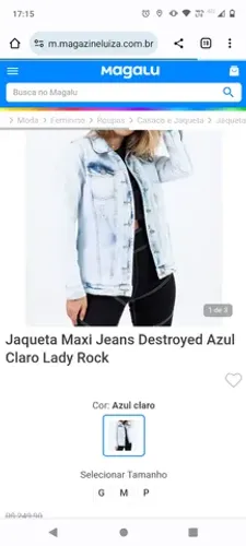 Jaqueta Jeans Lady Rock