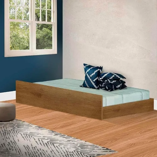 Cama Auxiliar Eleganza Sem Colchão Marrom Até 12x - Frete Grátis 