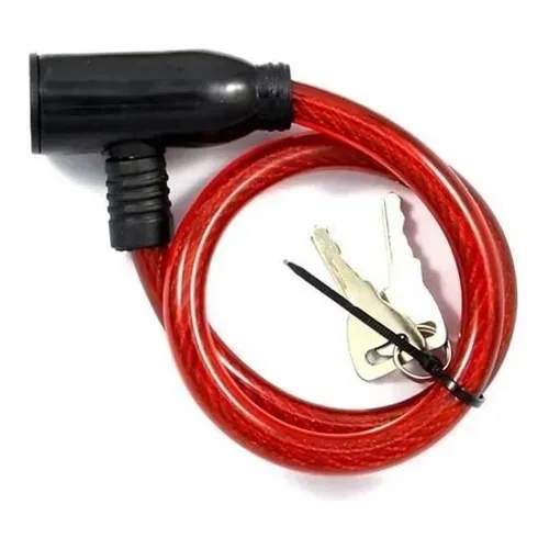 Cadeado Para Bicicleta Com Cabo De Aço 50 Cm Eda