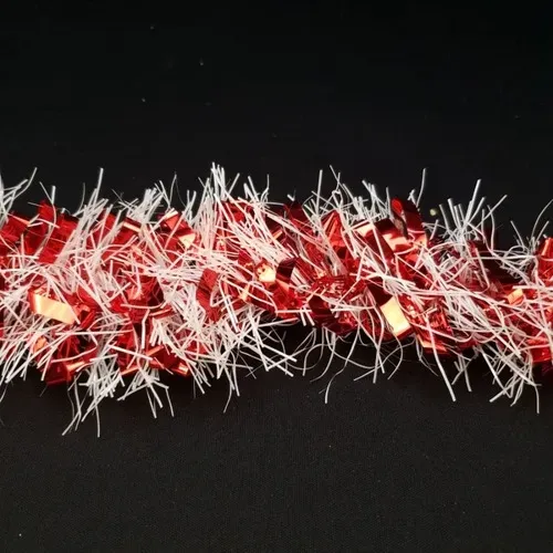 Festão Metaloizido Vermelho Nevado Nt74363 6cmx1,5m