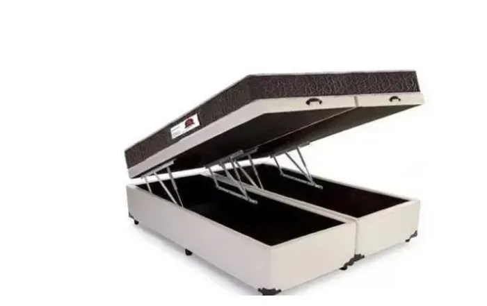 Cama box bau e colchão de espuma D33 super king 