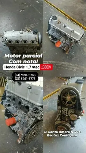 Motor Honda Civic 1.7 V-TEC 130CV COM NOTA