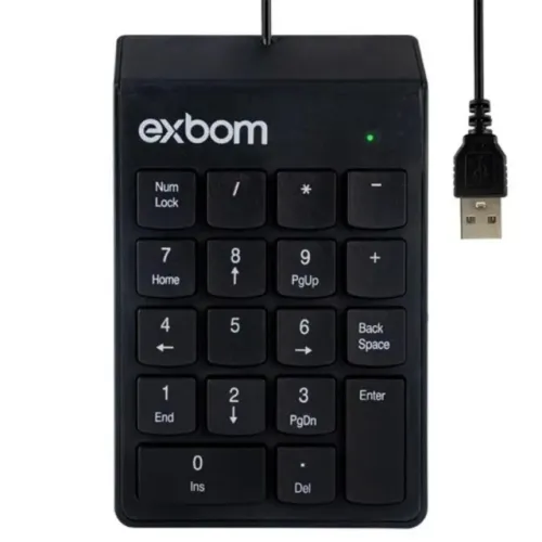 Teclado Numérico USB Exbom BK-N30 - WZetta