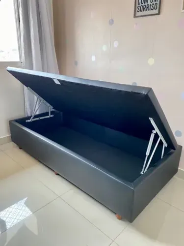 Cama box baú solteiro blindada 