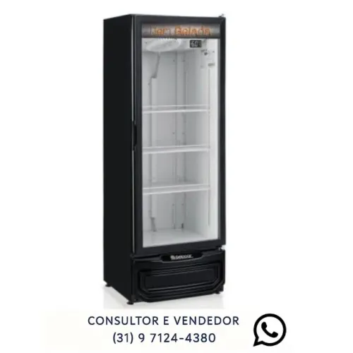 Cervejeira Gelopar Porta de Vidro Preta 410L